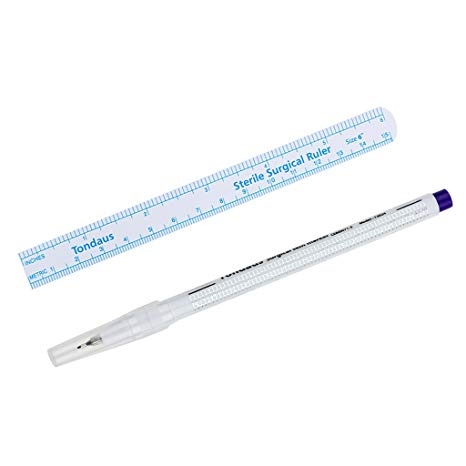 Marcador quirúrgico de precisión 0,5mm, con regla