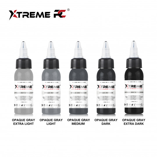 XTreme Ink 5x30ml - OPAQUE GRAY SET