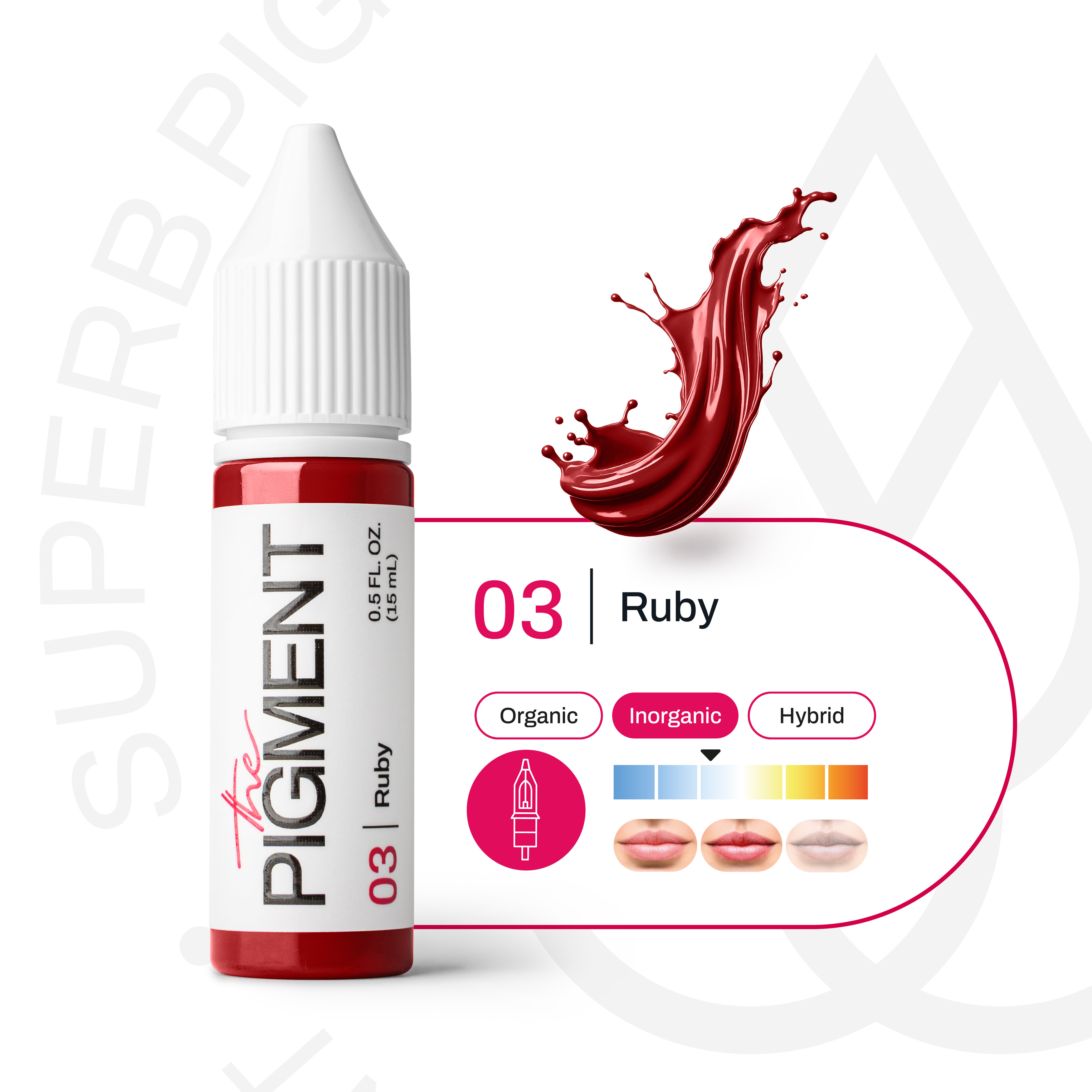 Lips PMU Pigment - 03 Ruby - 15ml