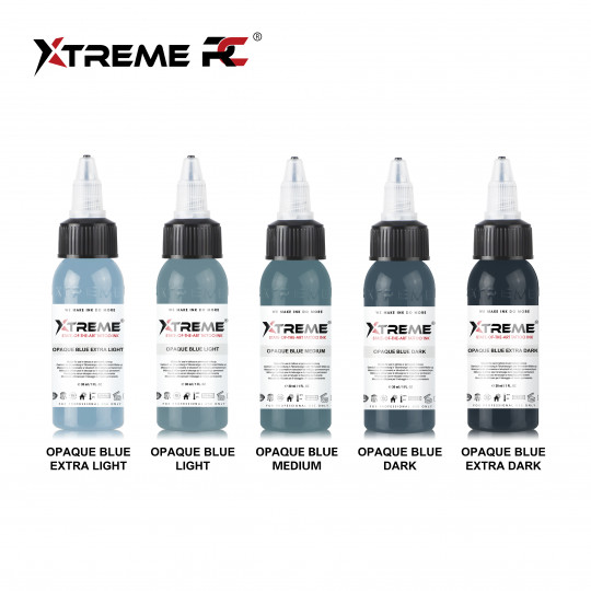 XTreme Ink 5x30ml - OPAQUE BLUE SET