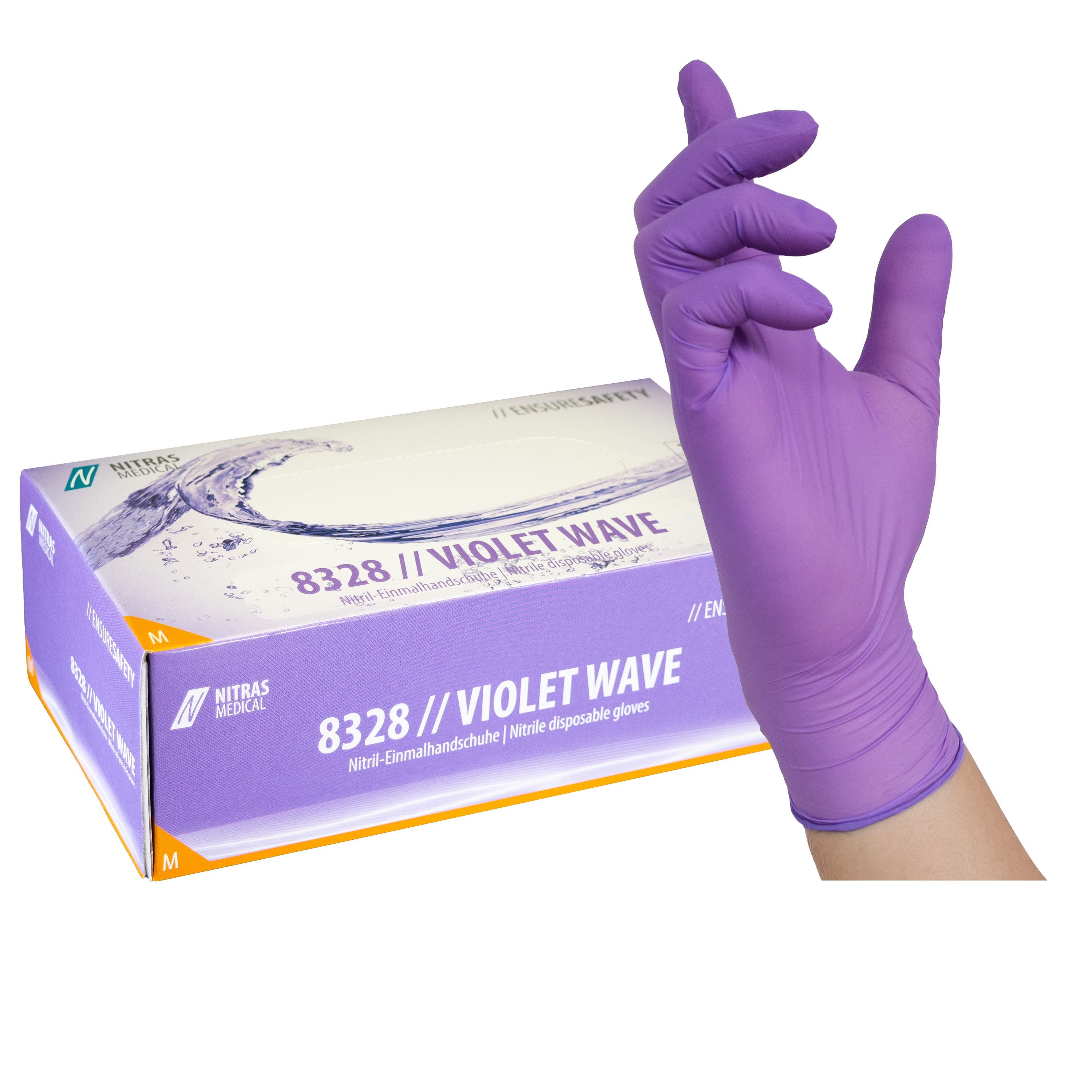 Guantes de nitrilo Nitras Violet Wave - 100 unidades - S