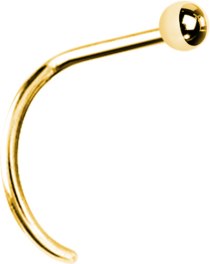 GD TT CURVED NOSE STUD 0,8mm ball 2,0mm