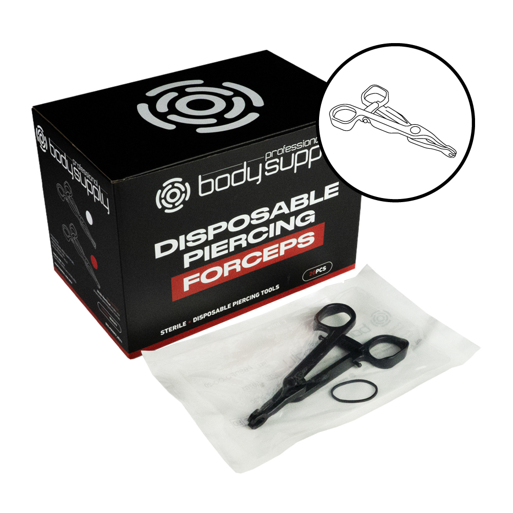 BodySupply Sterile Disposable Forceps - Oval Open 20pcs