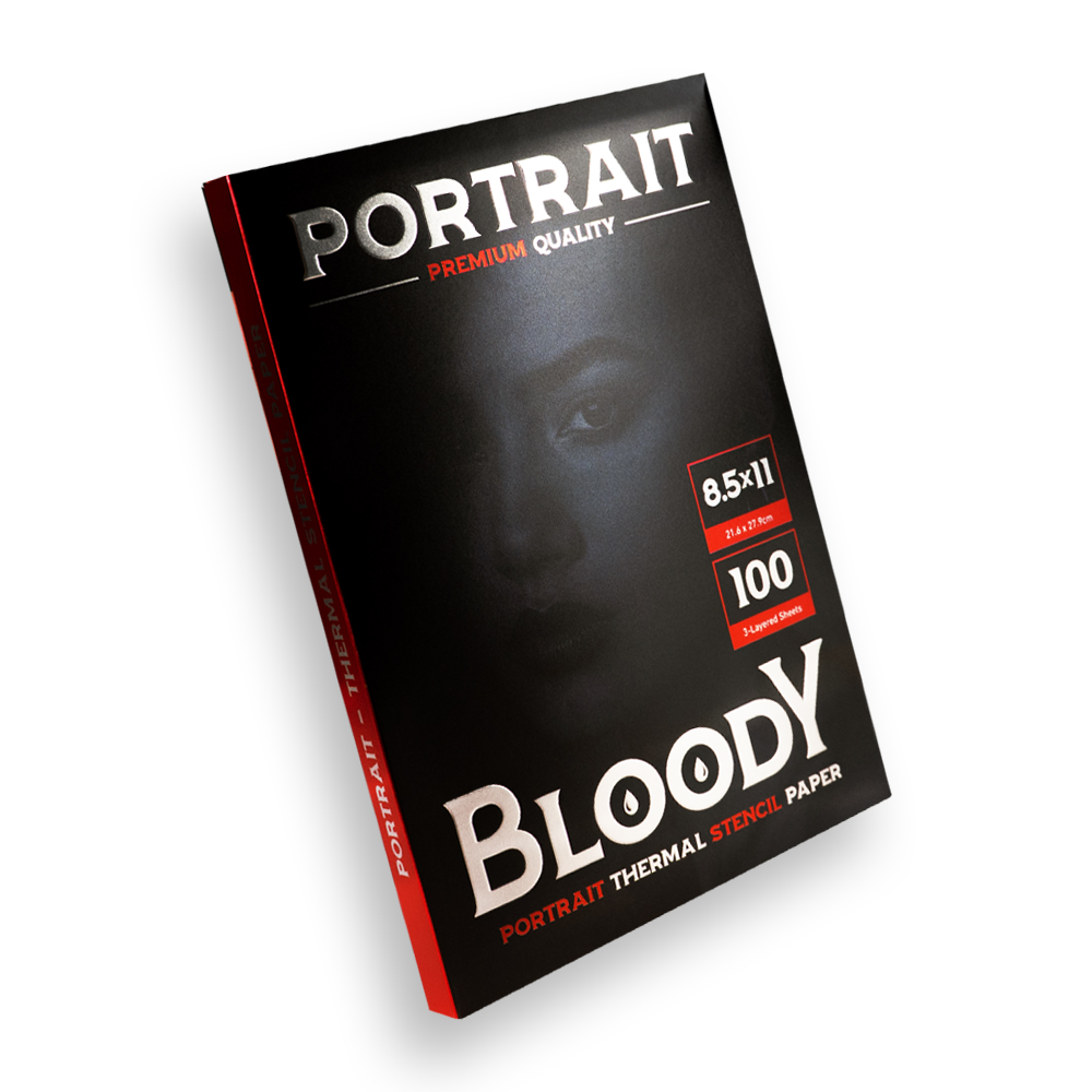 Papel esténcil térmico Bloody para retrato (21,6 x 27,9 cm) - 100 uds