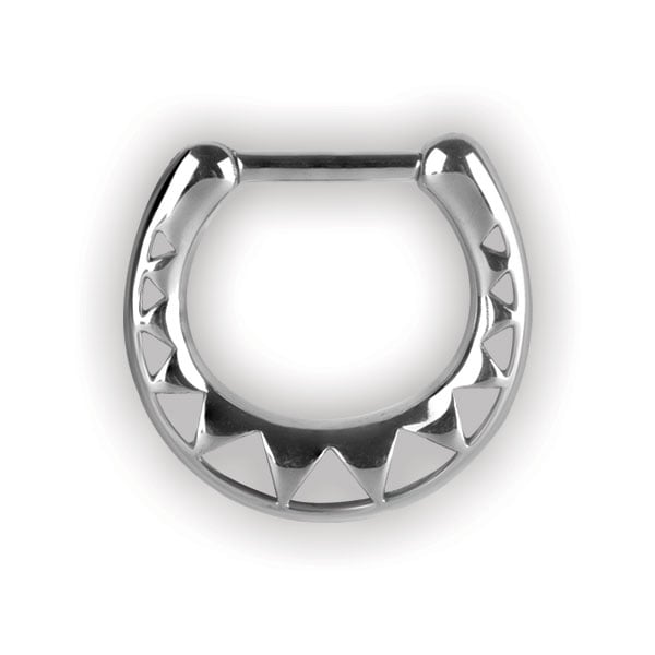 SS 316 SEPTUM CLICKERS AFRICAN PATTERN MODELLO 1