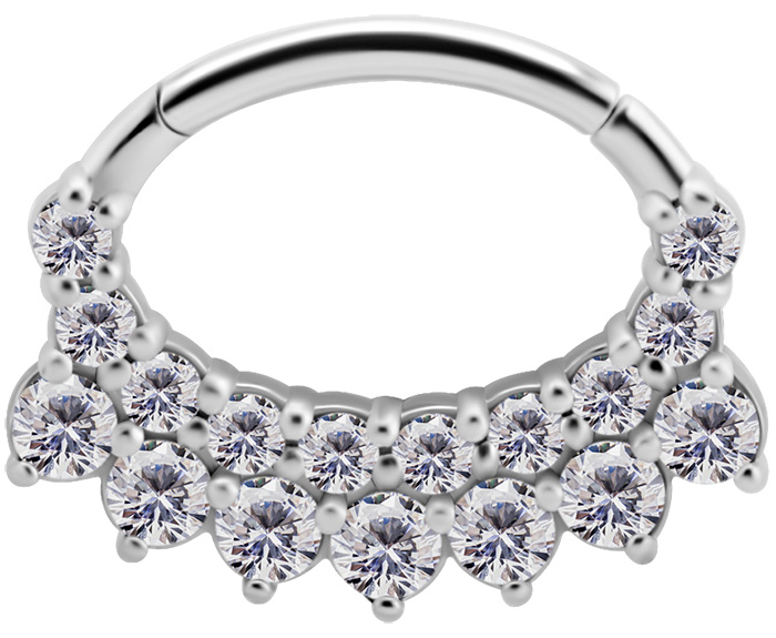 SS 316 HINGED SEPTUM/DAITH CLICKER 1,2x6mm WH mod. 12