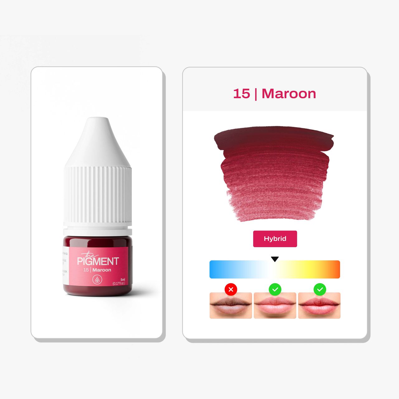 Lips PMU Pigment - 15 Maroon - 5ml