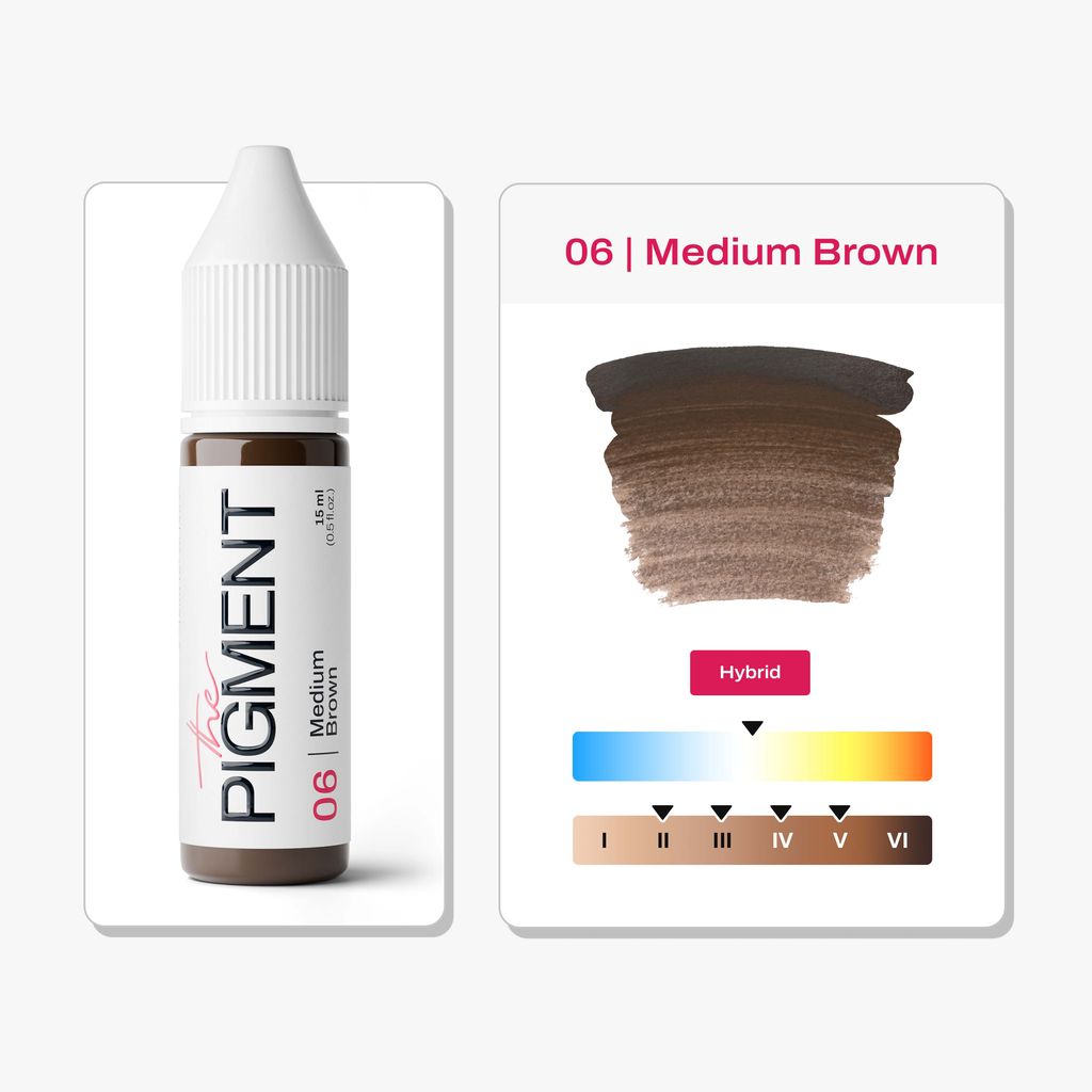 Pigmento para Cejas PMU - 06 Medium Brown - 15ml