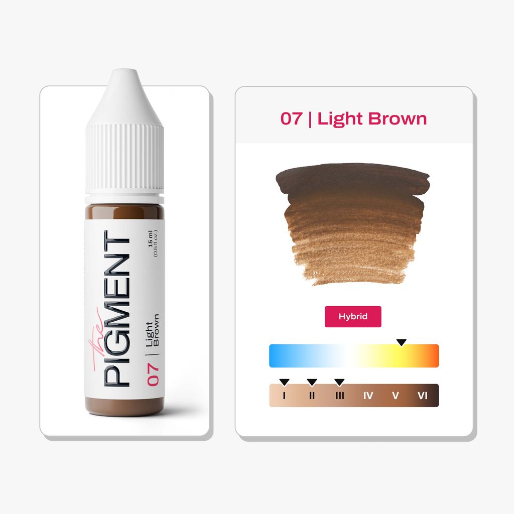 Pigmento para Cejas PMU - 07 Light Brown - 15ml