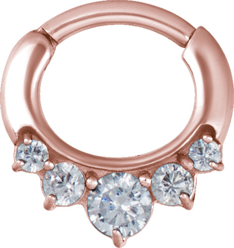 RG 316 JEWELLED CURVED BAR SEPTUM CLICKERS mod 12