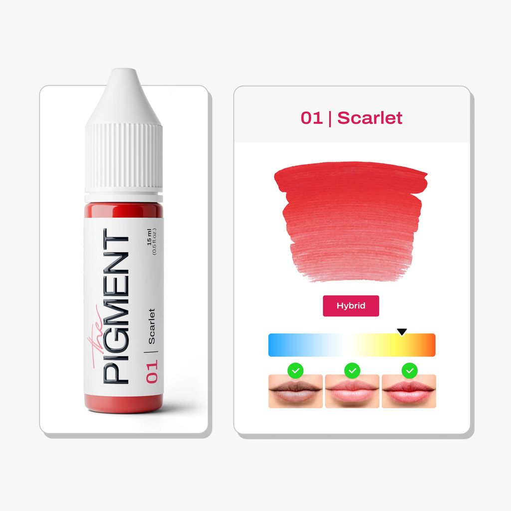 Pigmento para Labios PMU - 01 Scarlet - 15ml