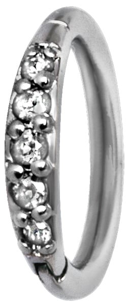 SS 316 HINGED RING SET with Jewels