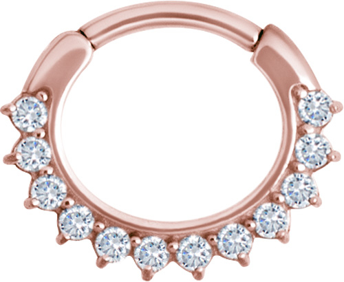 RG 316 JEWELLED CURVED BAR SEPTUM CLICKERS mod. 13