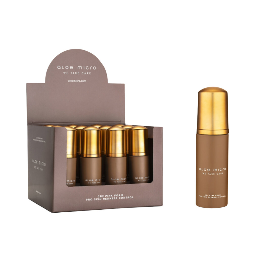 Espuma Aloe Micro Pink Pro Skin Control de Enrojecimiento 60 ml - Caja de 12 uds 