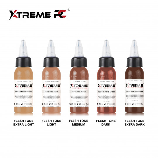 XTreme Ink 5x30ml - FLESH TONE SET