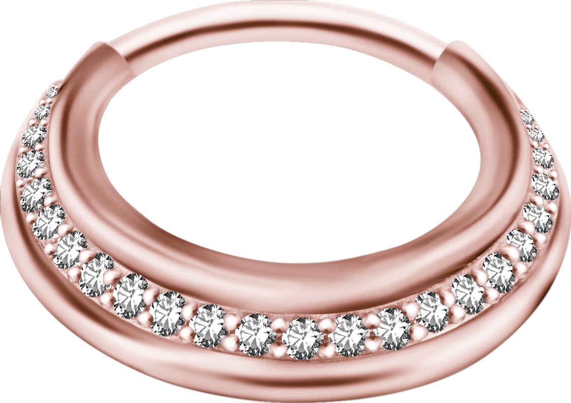 RG 316 TRIPLE SLANTED HINGED RING SET W. ZIRCONIA