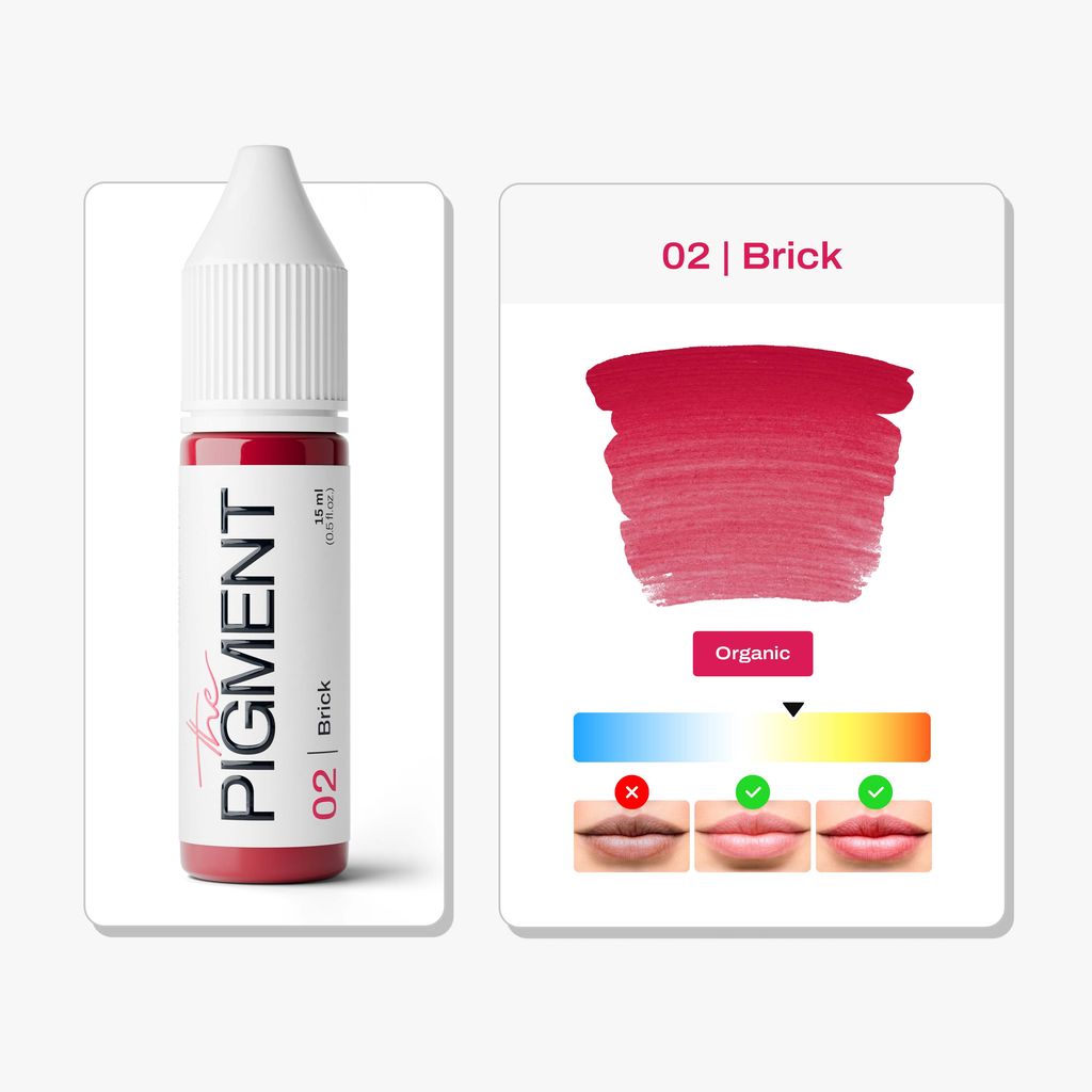 Pigmento para Labios PMU - 02 Brick - 15ml