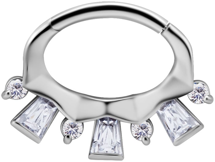 SS 316 HINGED SEPTUM/DAITH CLICKER 1,2x6mm WH mod. 11