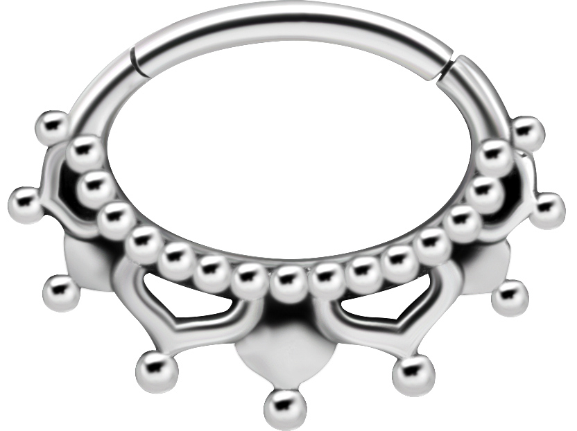 SS 316 HINGED SEPTUM & DAITH CLICKERS 1,2x6mm mod.8