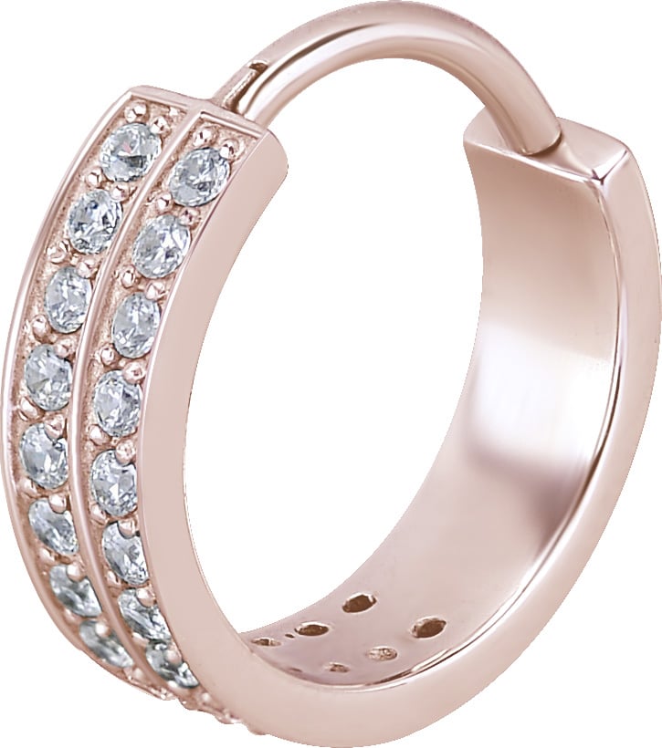 RG 316 HINGED RING (DOUBLE ROW) SET W. ZIRCONIA