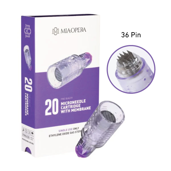 Cartuchos para Needling MiaOpera - 36 Agujas- 0,25mm - 2,5mm de longitud - 20uds