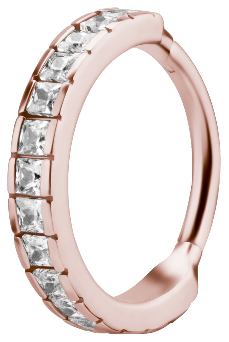 RG 316 HINGED RING SET W. SQUARE ZIRCONIA