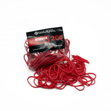 Bandas elásticas de colores BodySupply 200pcs - Rojo