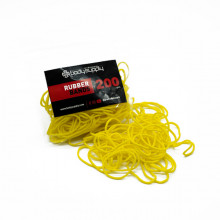 Bandas elásticas de colores BodySupply 200pcs - Amarillas