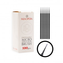 MiaOpera Black Micro Applicator Brush 100pcs