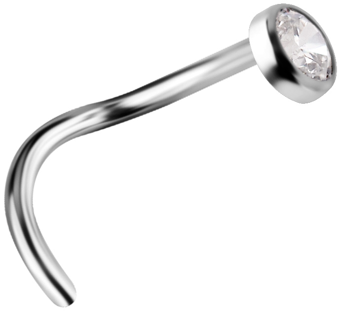 TT CURVED NOSE STUD ZIRCONIA LOW OPEN PROFILE 0,8mm ball 3.0mm AB