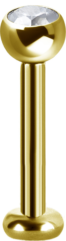 GD TT int JEWELLED LABRETS 1,2x12mm ball 3mm - base 4mm - CR