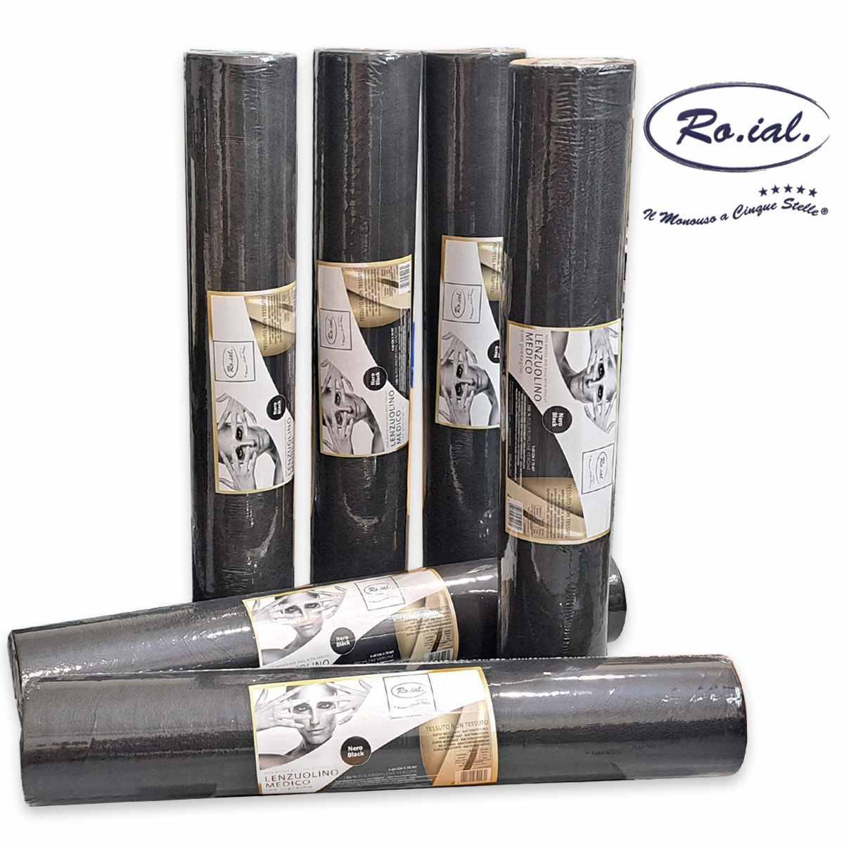Sábana para camilla en TNT+PLP Negro - 60cm x70mt - cfz 6uds